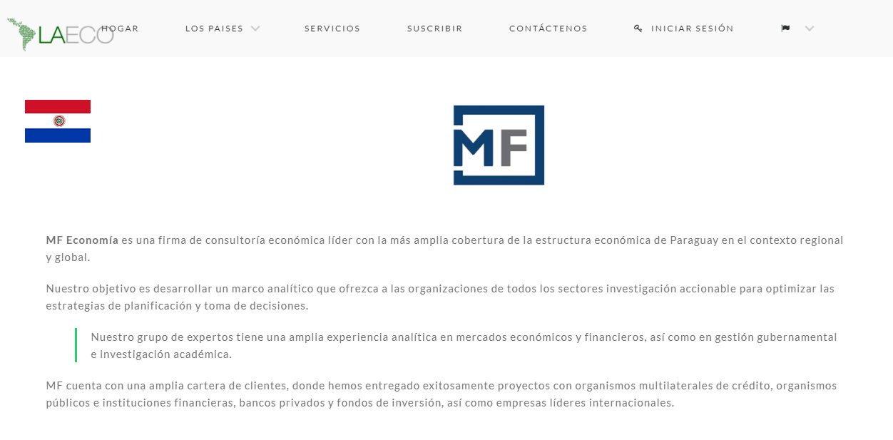 LAECO: Reporte de coyuntura paraguaya