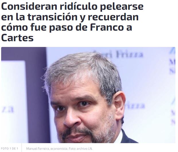 Consideran ridículo pelearse en la transición y recuerdan cómo fue paso de Franco a Cartes
